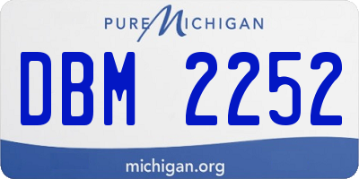 MI license plate DBM2252