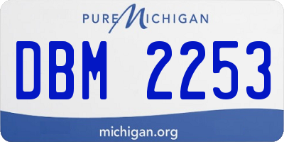 MI license plate DBM2253
