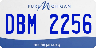 MI license plate DBM2256