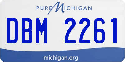 MI license plate DBM2261