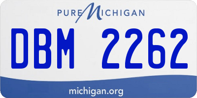 MI license plate DBM2262