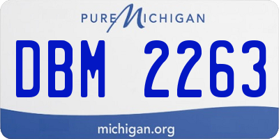 MI license plate DBM2263