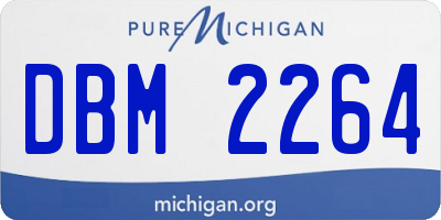 MI license plate DBM2264