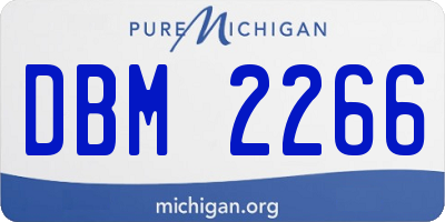 MI license plate DBM2266