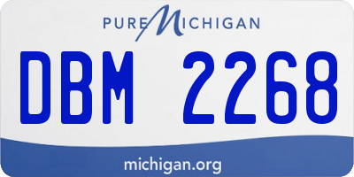 MI license plate DBM2268
