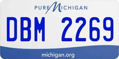 MI license plate DBM2269