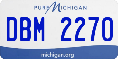 MI license plate DBM2270