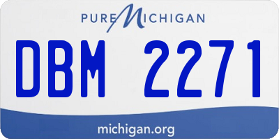 MI license plate DBM2271