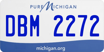 MI license plate DBM2272