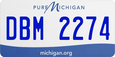 MI license plate DBM2274