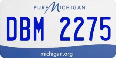 MI license plate DBM2275