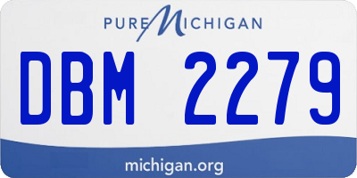 MI license plate DBM2279