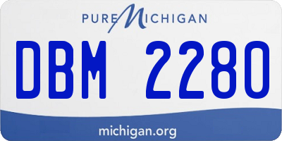 MI license plate DBM2280