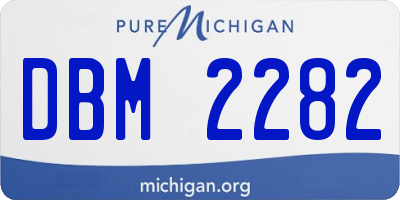 MI license plate DBM2282