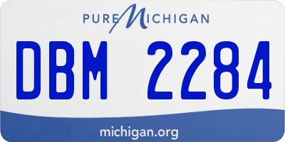 MI license plate DBM2284
