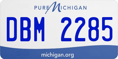 MI license plate DBM2285