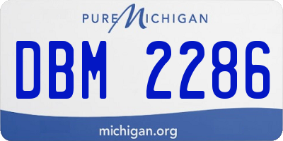 MI license plate DBM2286