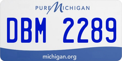 MI license plate DBM2289