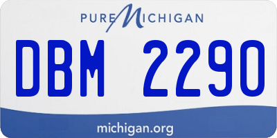 MI license plate DBM2290