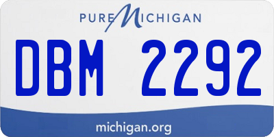 MI license plate DBM2292