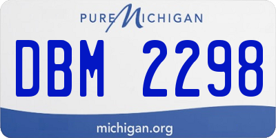 MI license plate DBM2298