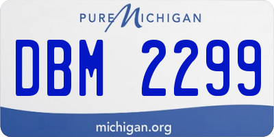 MI license plate DBM2299