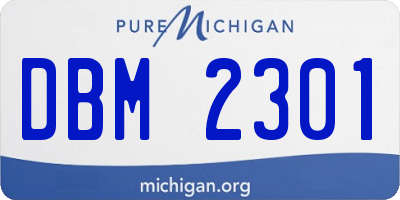 MI license plate DBM2301