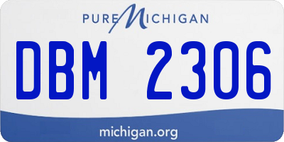 MI license plate DBM2306