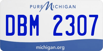 MI license plate DBM2307