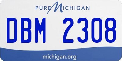 MI license plate DBM2308