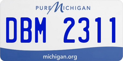 MI license plate DBM2311