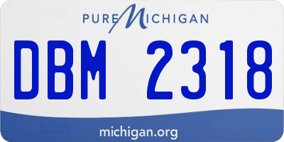 MI license plate DBM2318