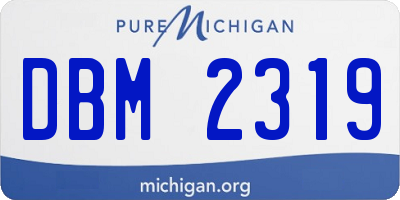 MI license plate DBM2319
