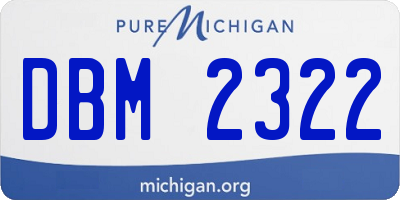 MI license plate DBM2322