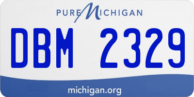 MI license plate DBM2329