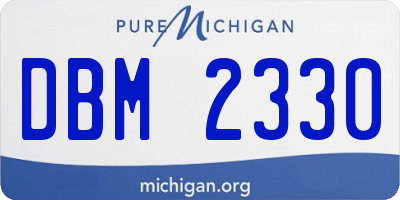 MI license plate DBM2330