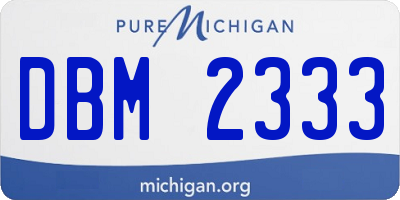 MI license plate DBM2333