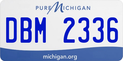 MI license plate DBM2336
