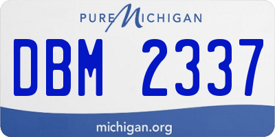 MI license plate DBM2337