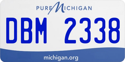 MI license plate DBM2338