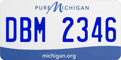 MI license plate DBM2346