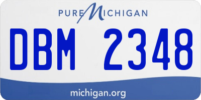 MI license plate DBM2348