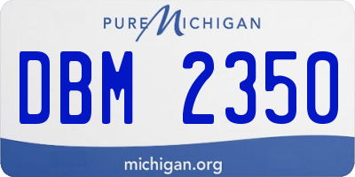 MI license plate DBM2350
