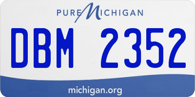 MI license plate DBM2352
