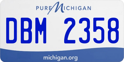 MI license plate DBM2358