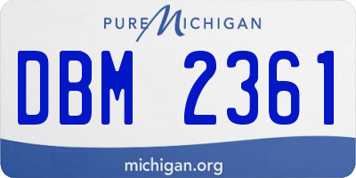 MI license plate DBM2361