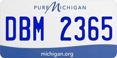 MI license plate DBM2365