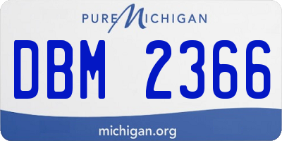 MI license plate DBM2366