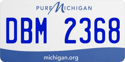 MI license plate DBM2368