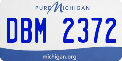 MI license plate DBM2372